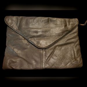 Vintage Wilsons Genuine Leather Grey Clutch